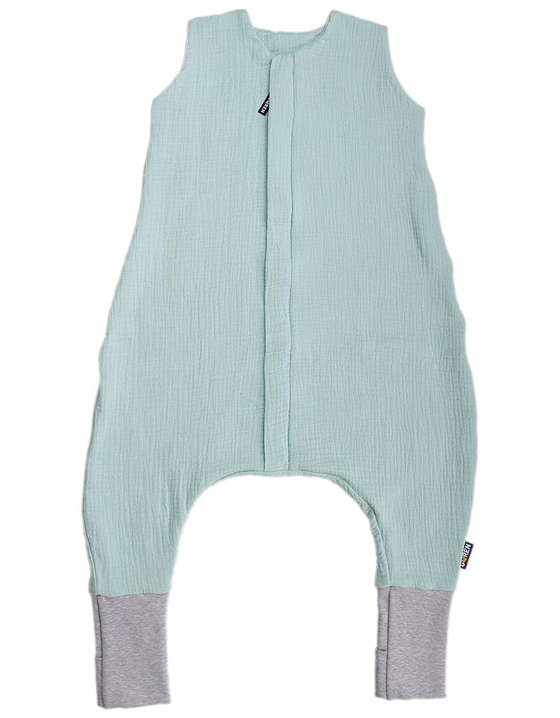 Letní spací pytel s nožičkami 70 cm mentolový mušelín Kaarsgaren