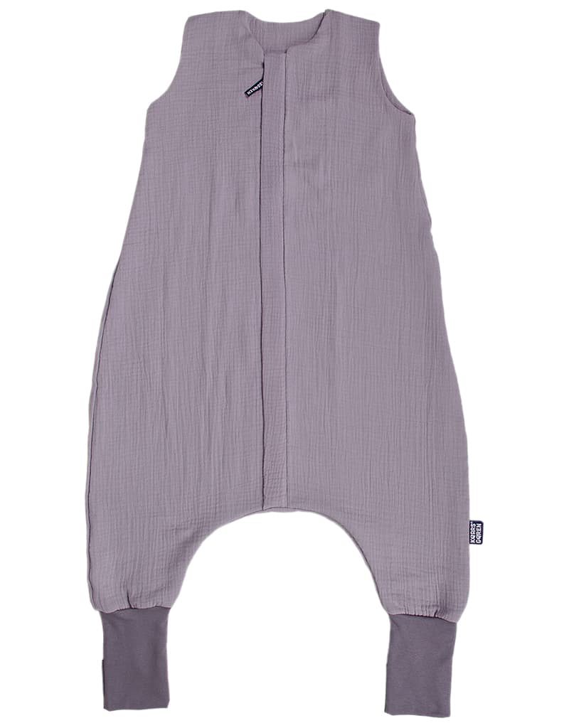 Letní spací pytel s nožičkami 90 cm šedý mušelín Kaarsgaren