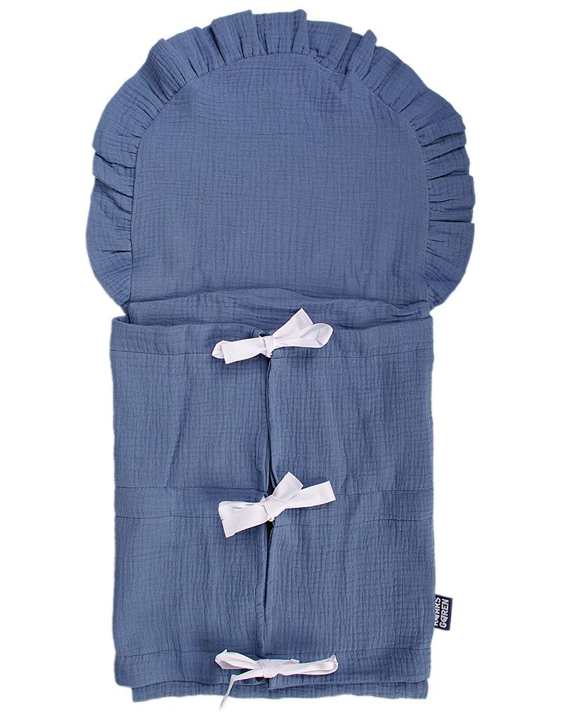 Zavinovačka do porodnice modrá mušelín - povlak Kaarsgaren