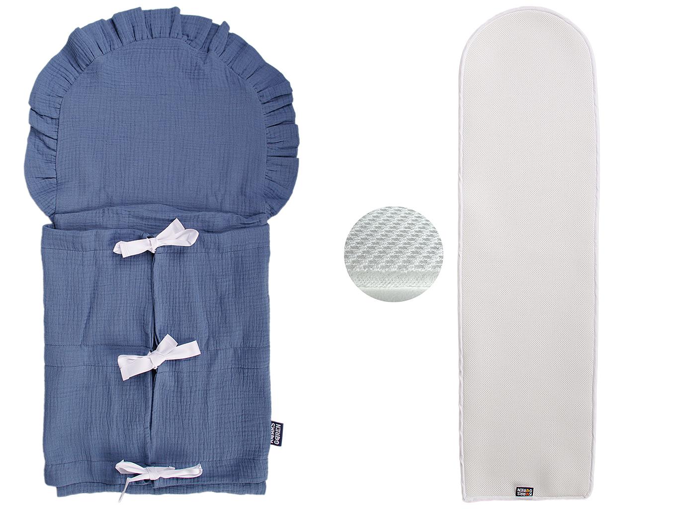 Sada zavinovačka modrý mušelín + výplň 3D Kaarsgaren