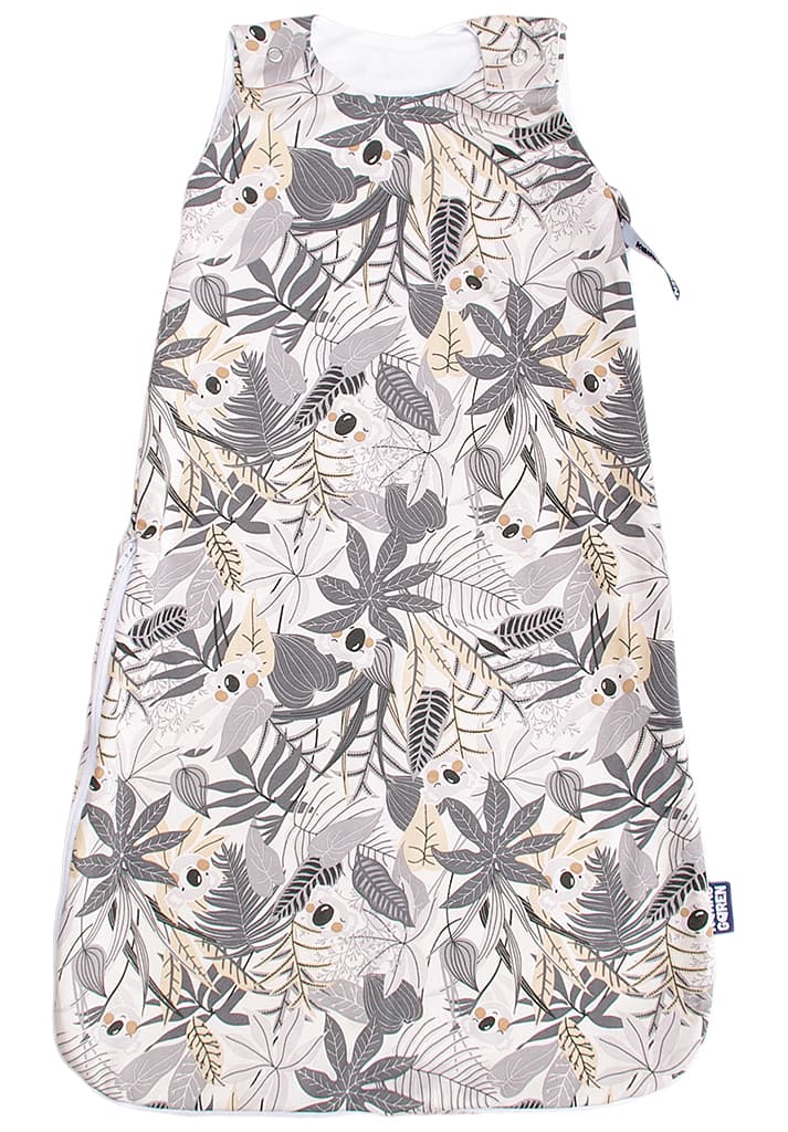 Letní spací pytel 70 cm koala šedá zip na boku Kaarsgaren