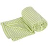 3111 letni deka 70x100cm zelene prouzky