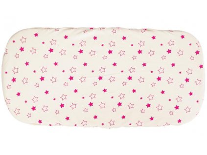 3507 bio bavlnena plachta do kocika fuchsiove hviezdicky