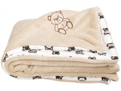 béžová deka pre bábätko medvedíky 12650