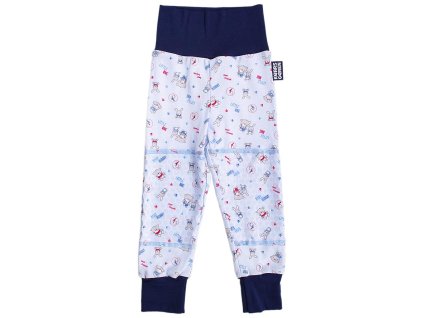 kalhoty bavlna medved modry 1
