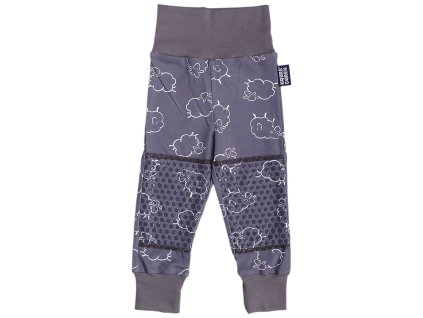 Detské bavlnené nohavice s protišmykom Ovečka, sivé, veľkosť 86 – Kaarsgaren