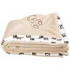 Detská deka béžová medvedík Wellsoft bavlna