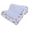 Zateplená detská deka modrá slon
