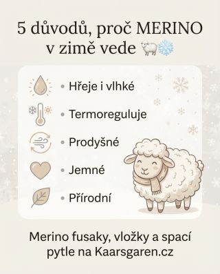 🐑 Merino v zimě? Nejlepší věc, co můžeš dát dítěti do kočárku i postýlky. ❄️ Merino vlna není jen „teplá“. Je hlavně...