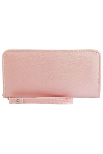 Elegantní dlouhá růžová peněženka