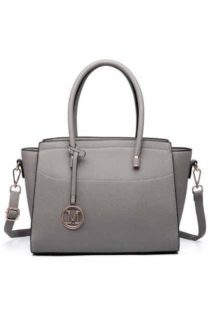Šedá business kabelka do ruky Miss Lulu