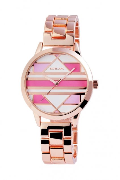 Kovové dámské hodinky s barevným ciferníkem