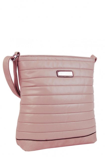 Růžová prošívaná crossbody kabelka YH1601