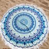 Originální kulatý plážový ručník Mandala