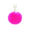 Kožešinový přívěsek na kabelku růžový