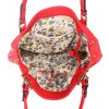 Červená kabelka na rameno Moda Handbag 8261 vnitřní provedení