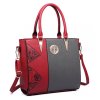 Červeno-šedá moderní kabelka LT1654 z boku