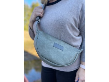 FLOW crossbody zelenošedá