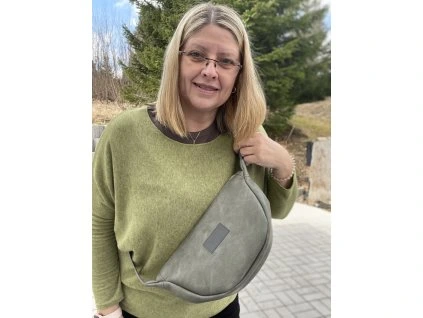 FLOW crossbody zelenošedá