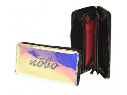 Holografická růžová peněženka NOBO v dárkové krabičce