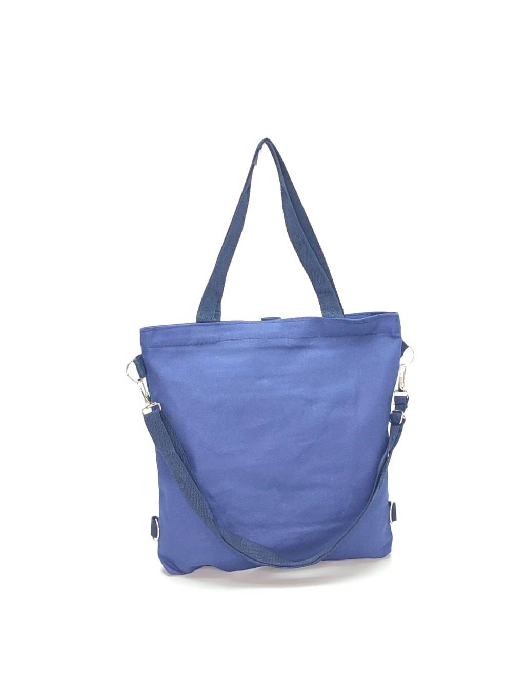 Plátená trendy taška 3006 tmavo modrá - kabelky-vypredaj.eu