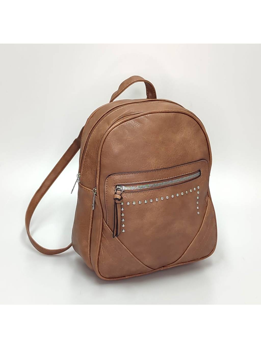 Dámsky ruksak 6301 tmavo béžový www.kabelky vypredaj (3)