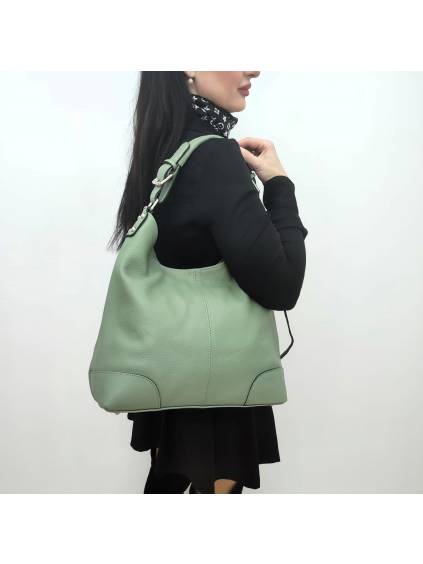 Dámska kožená kabelka 5375 zelená