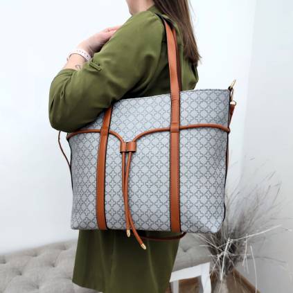 Dámska shopper kabelka GK1754 sivá