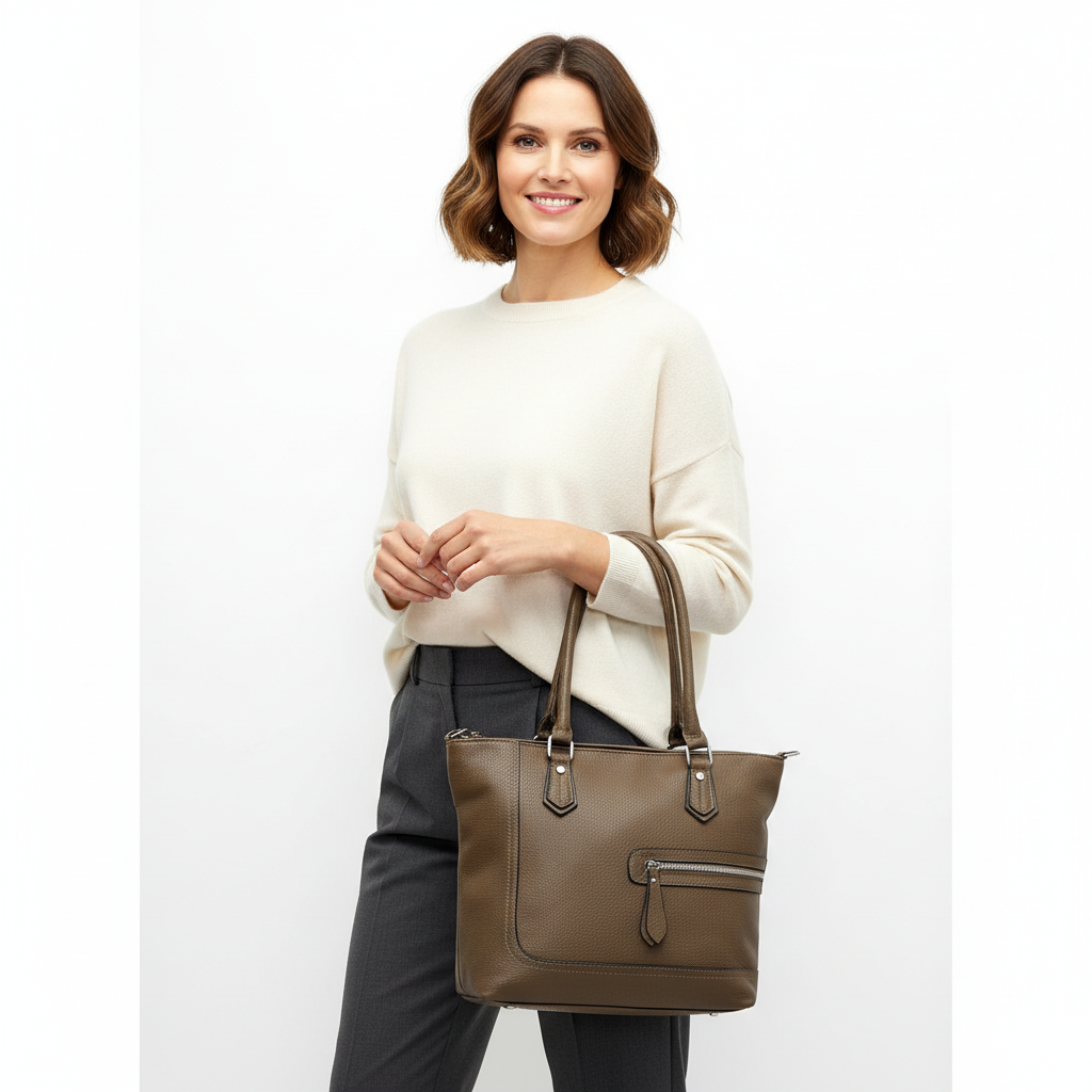 Dámska kabelka shopper 0261 zelená