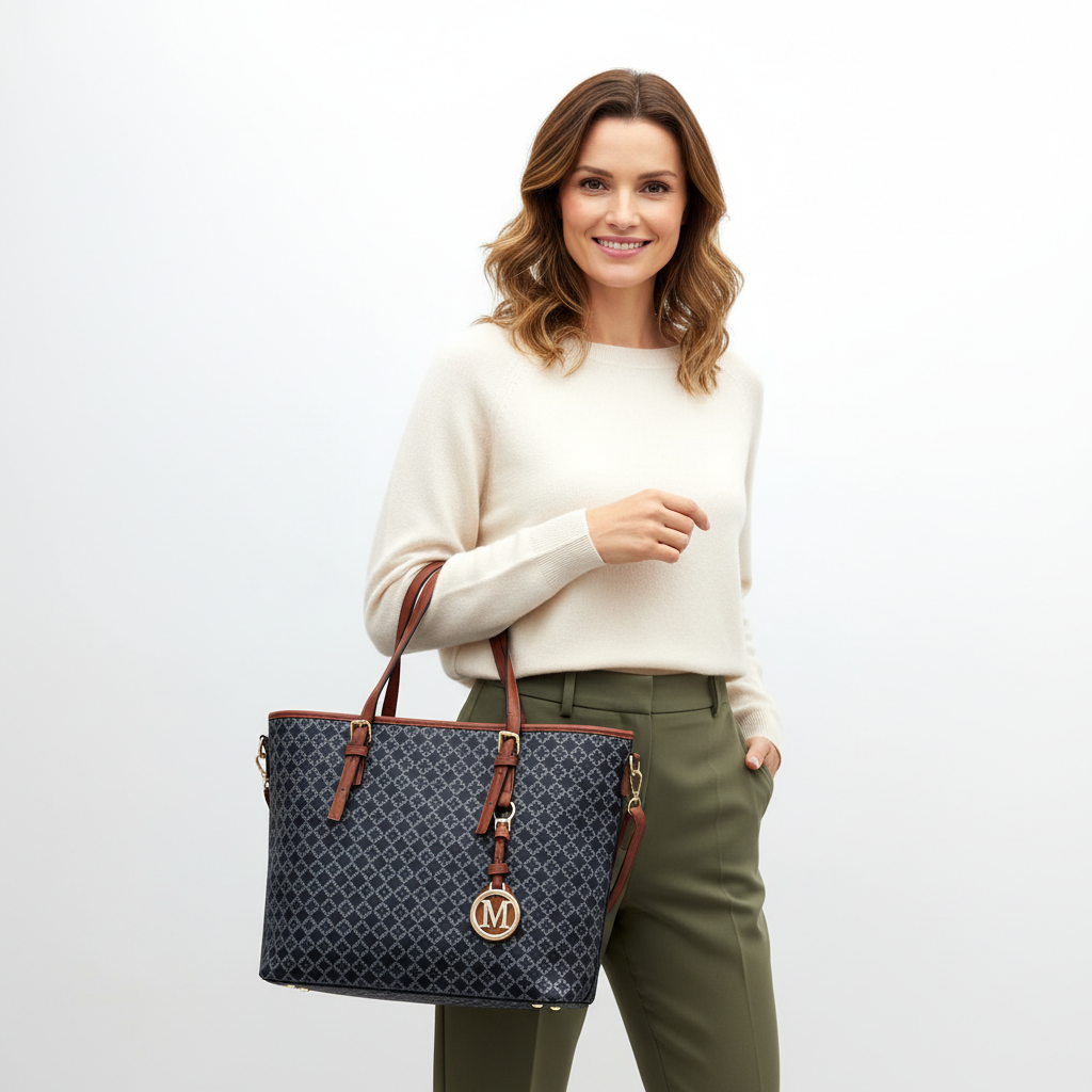 Dámska shopper kabelka GK1754-2829 M čierna
