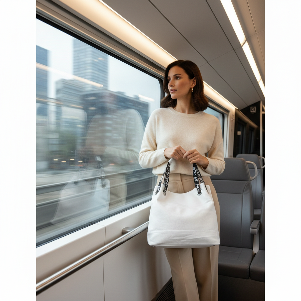 Dámska shopper kabelka V6673 biela