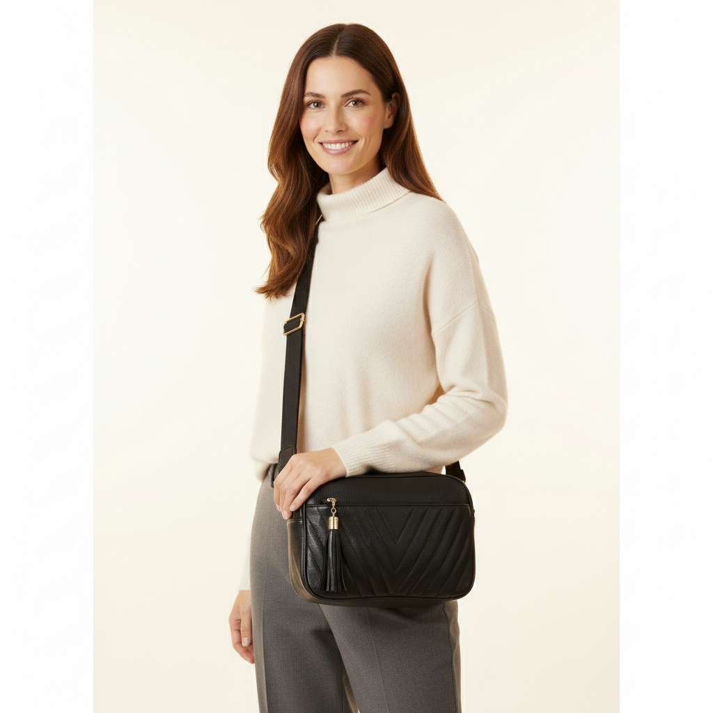 Dámska crossbody kabelka S1185 čierna