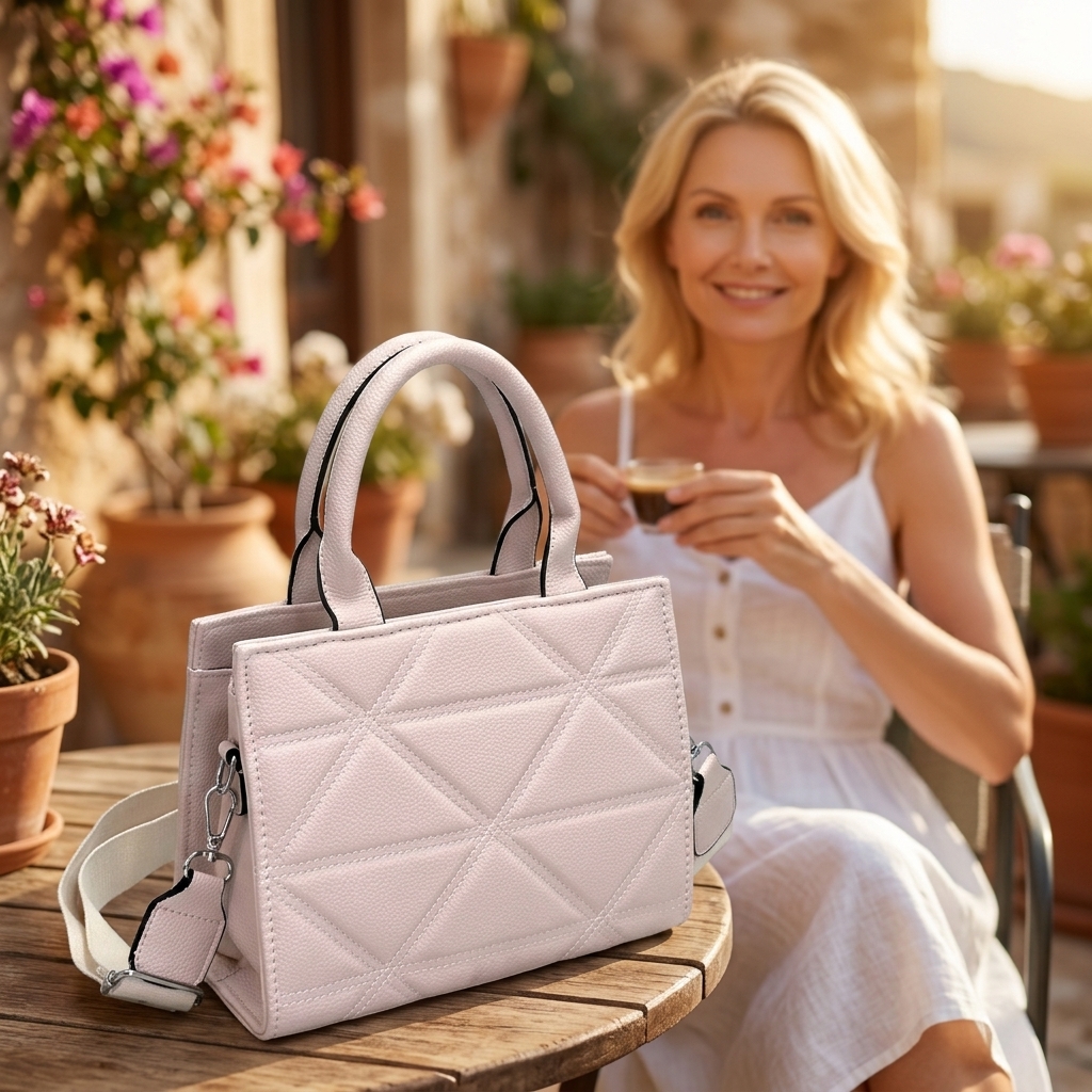 Dámska elegantná kabelka S1319 béžová