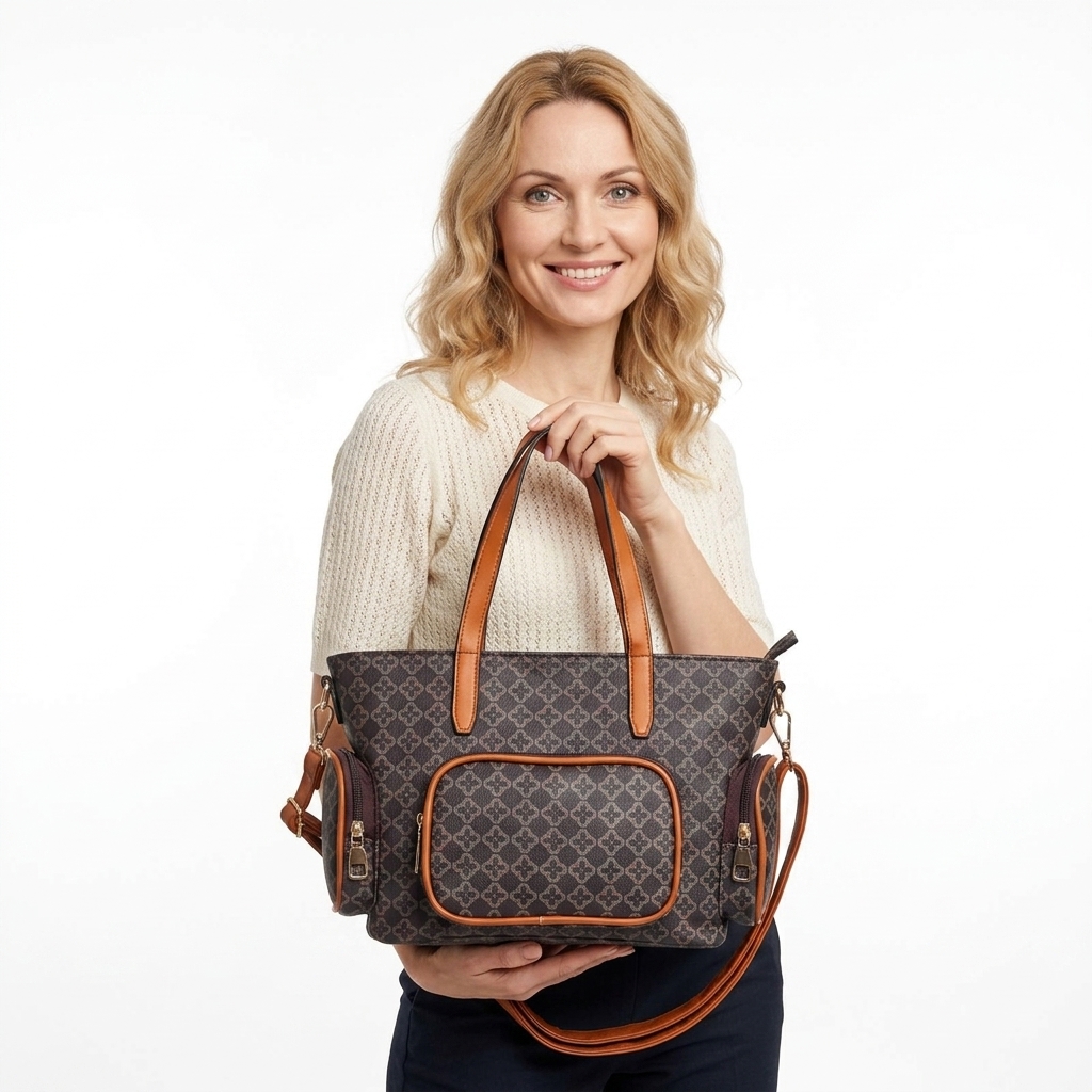 Dámska shopper kabelka YX 1088 hnedá