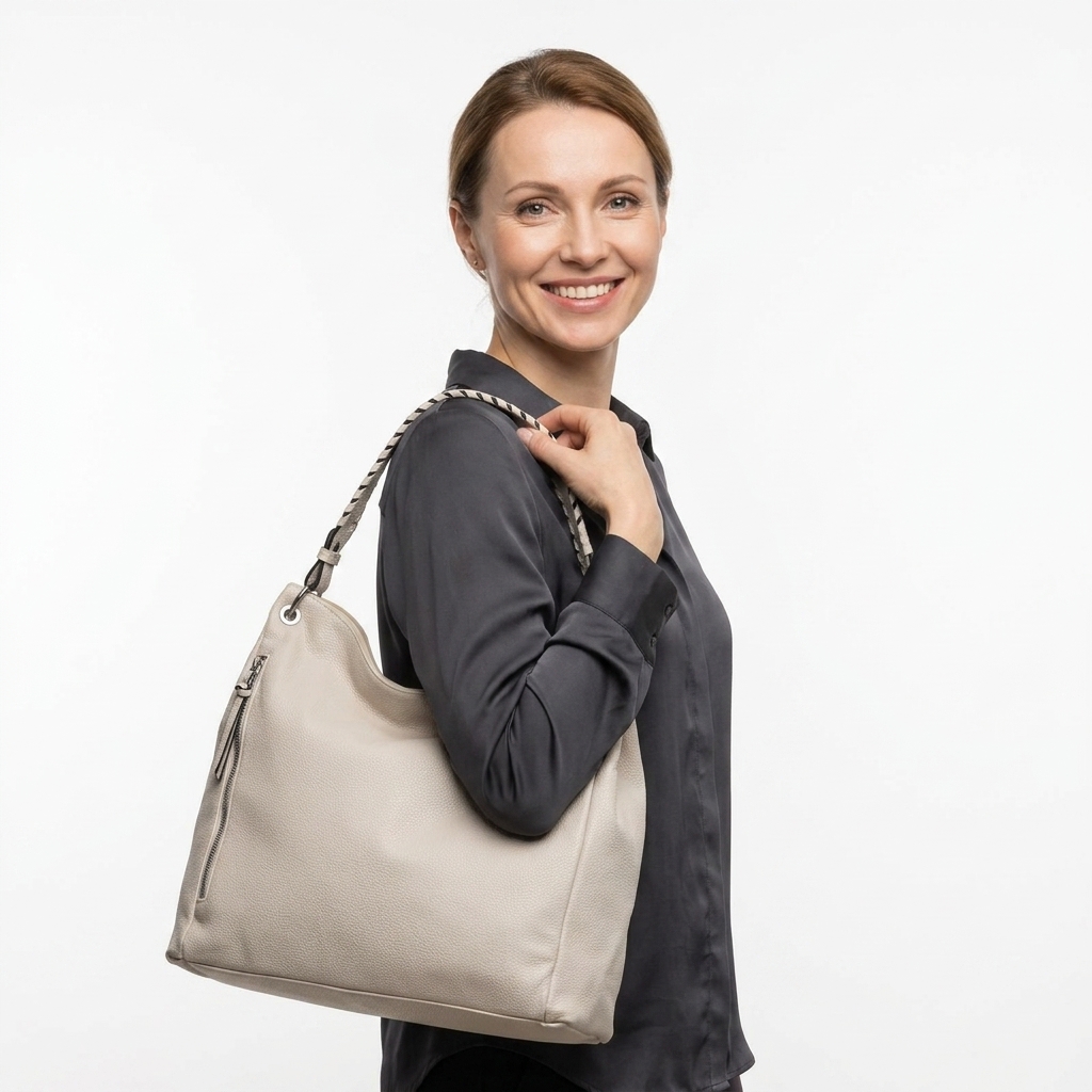 Dámska veľká kabelka na rameno / crossbody KP1127 béžová
