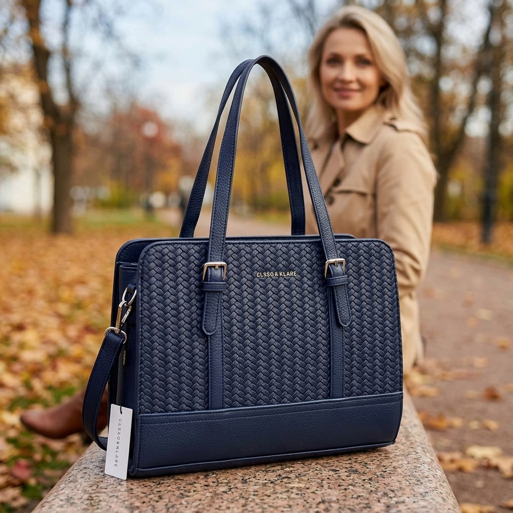 Elegantná dámska kabelka C33036 modrá