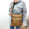 Dámska crossbody kabelka S684-H3205 tmavo béžová