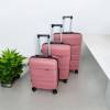 Sada cestovných polypropylenových  kufrov RGL PP3 rúžová