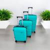Sada cestovných polypropylenových  kufrov RGL PP3 tyrkysová