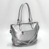 Dámska kabelka shopper 9881 strieborná