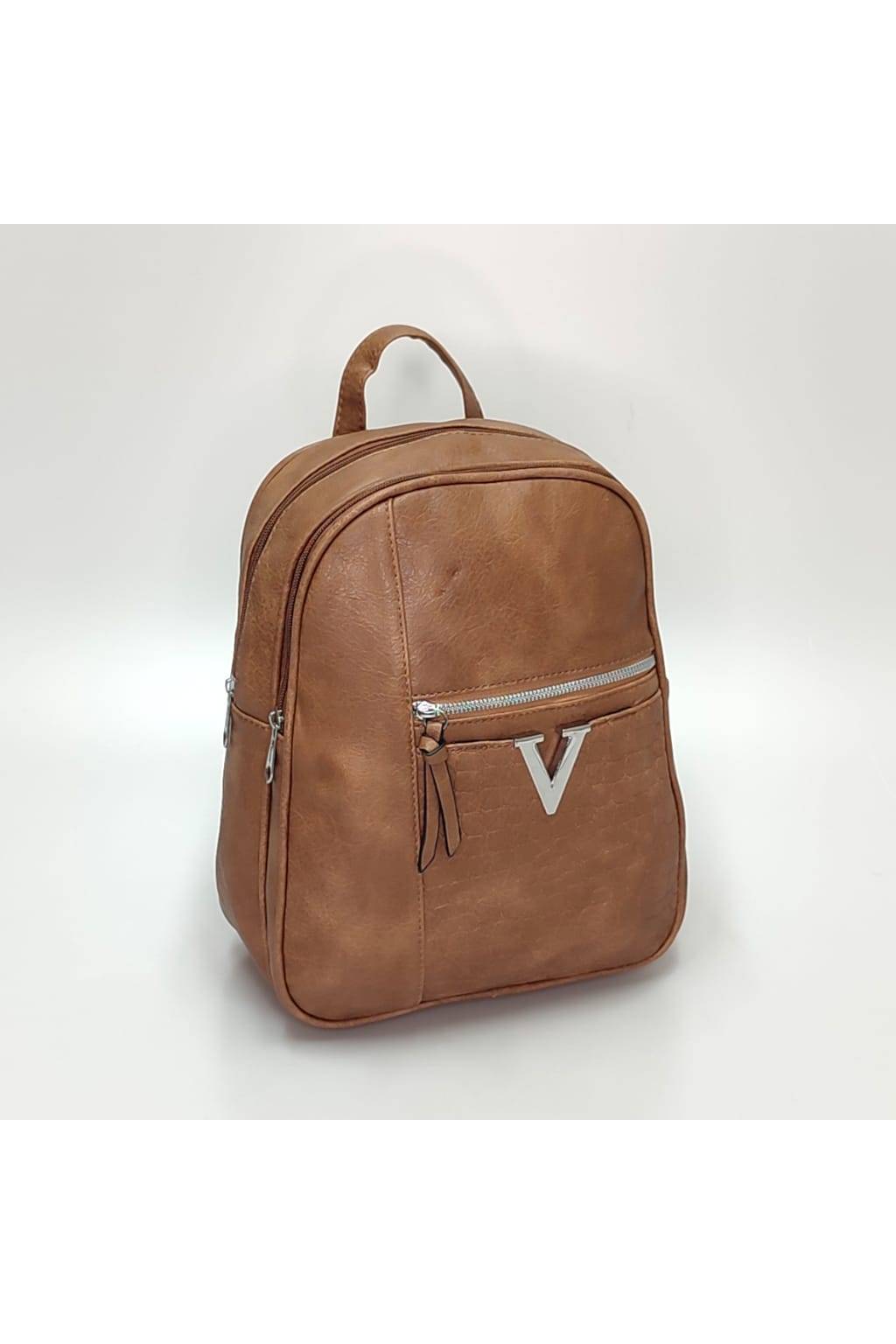 Dámsky ruksak 6032 tmavo béžový www.kabelky vypredaj (1)