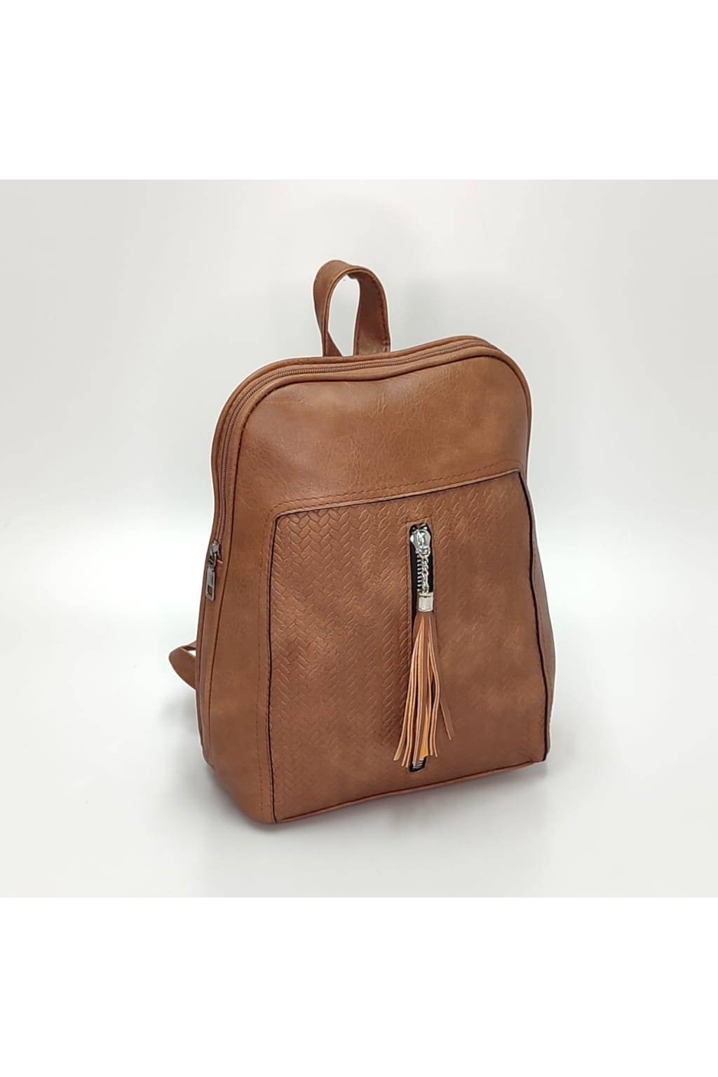 Dámsky ruksak 2548 tmavo béžový www.kabelky vypredaj (2)