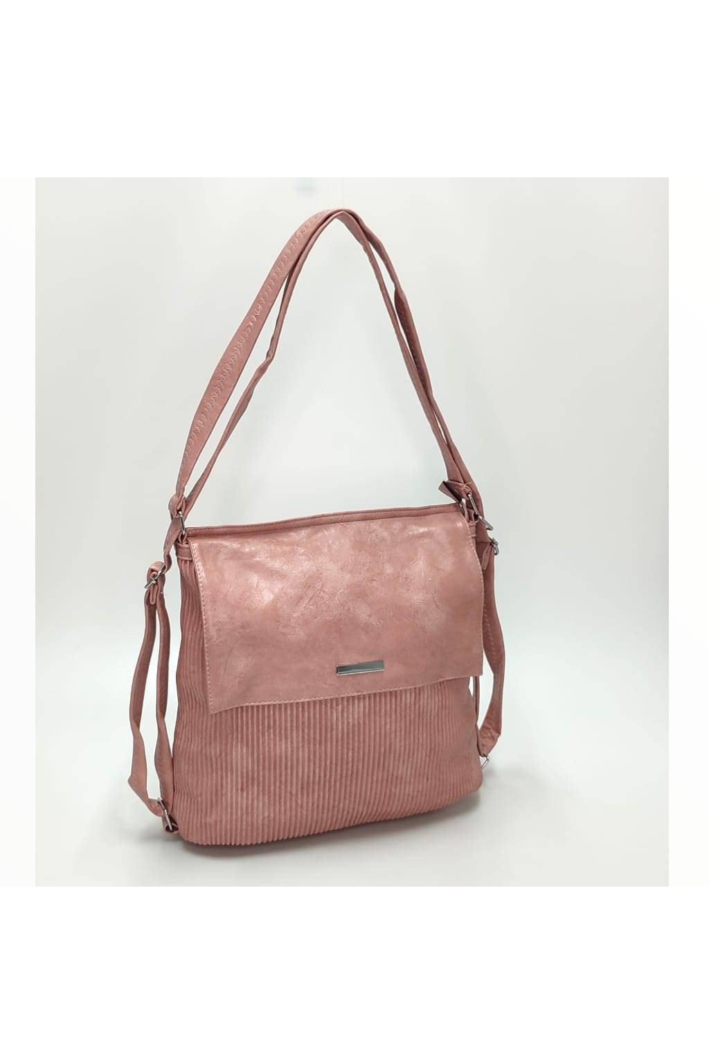 Dámska kabelka ruksak 2v1 S1822 ružová www.kabelky vypredaj (25)