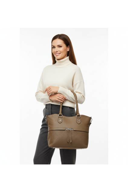 Dámská kabelka shopper 0258 zelená