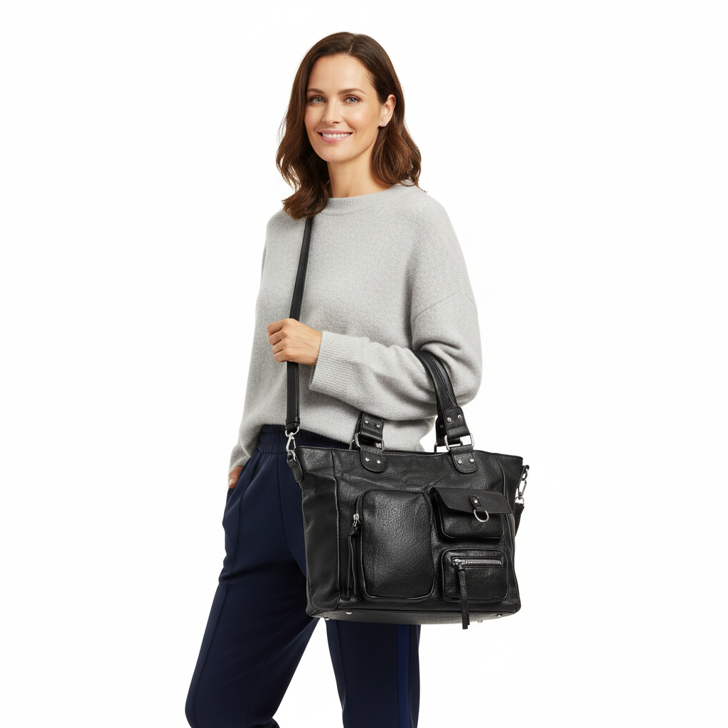 Dámská shopper kabelka FB2431 černá