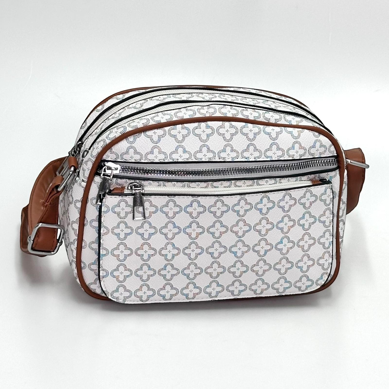 Dámská elegantní crossbody kabelka 1754-Z8-13715 bílá