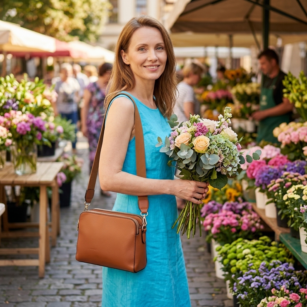 Dámská crossbody kabelka GF-0029 hnědá
