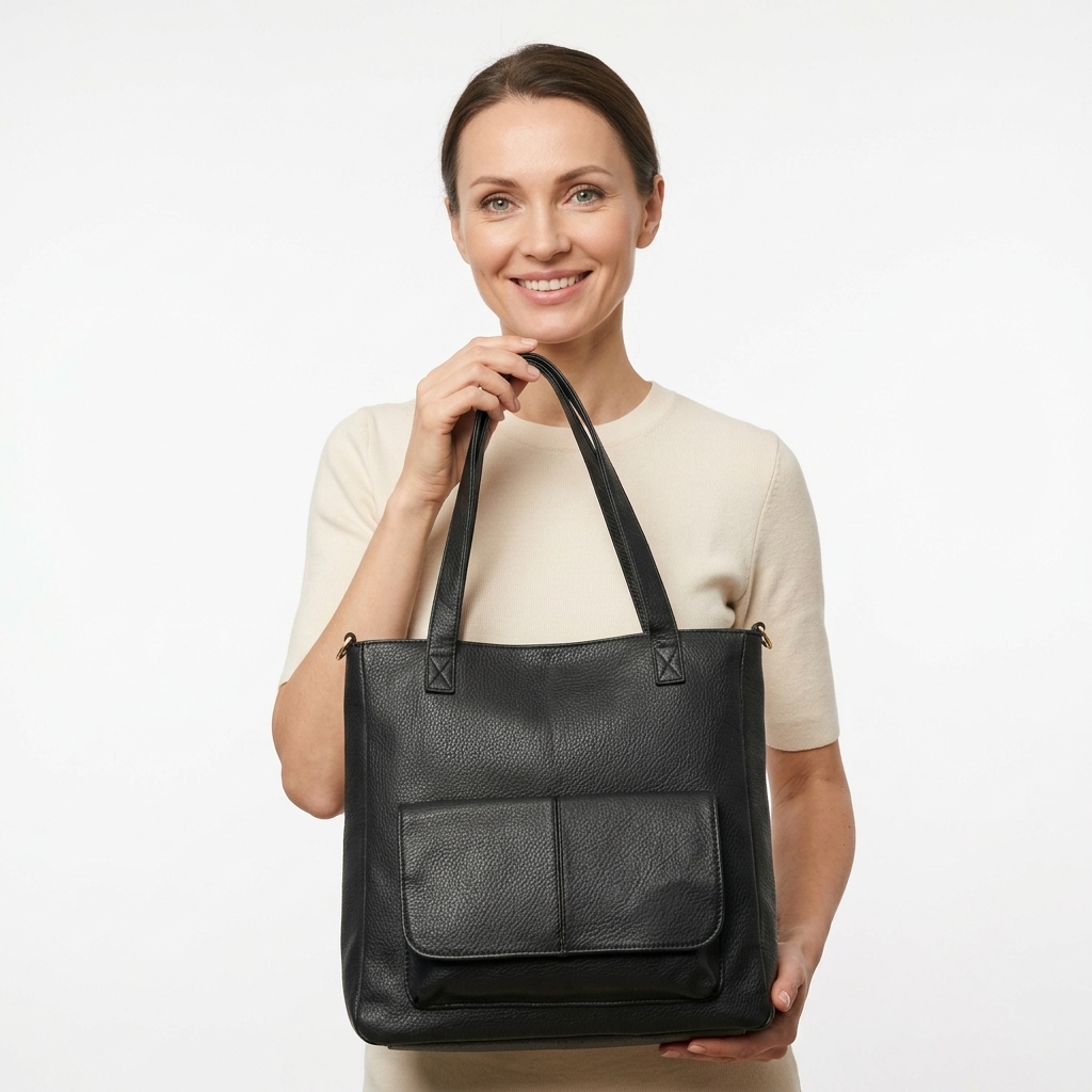 Dámská shopper kabelka F300-F0066 černá
