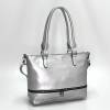 Dámská kabelka shopper 9881 strieborná