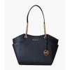 Kožená kabelka Michael Kors jet set travel chain tote modrá navy